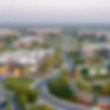 A panoramic view of the Al Khail community showcasing modern architecture and greenery