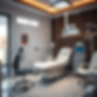 A consultation room equipped with medical technology