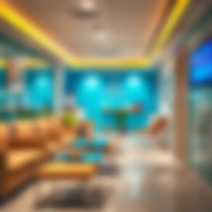 Interior of the waiting area highlighting comfort and cleanliness