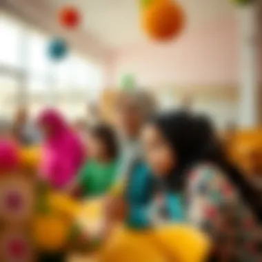 Parents participating in community events at the nursery