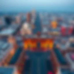 Aerial view of Bur Dubai showcasing its vibrant streets and historical architecture