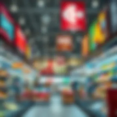 Diverse Product Sections Inside Carrefour Interior layout of Carrefour highlighting diverse product sections