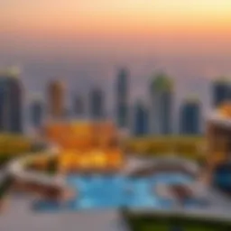 Stunning skyline view of Eden House Dubai showcasing its architectural brilliance