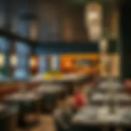 Elegant interior design of Emerald Restaurant