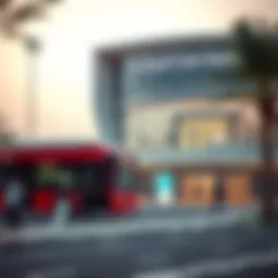 Al Khail Gate Bus Station exterior view showcasing its modern design