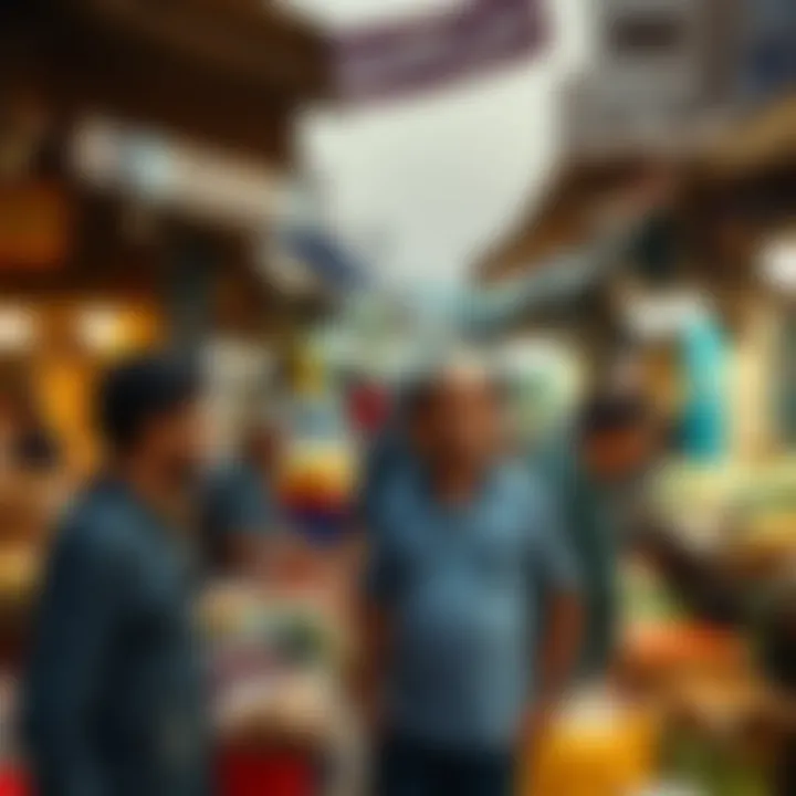 Local market scene in Al Qusais