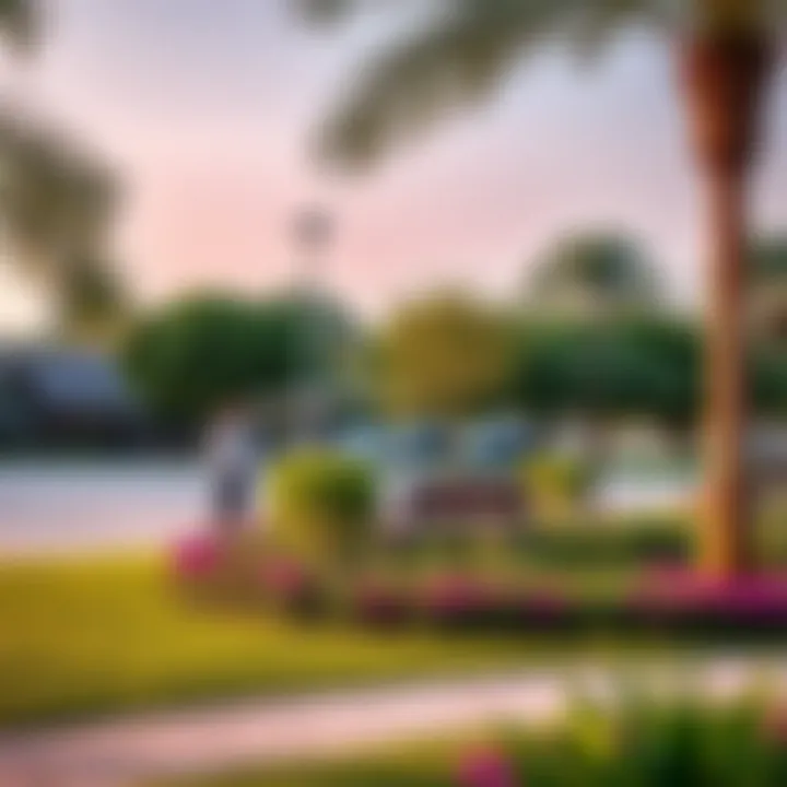 A serene park area perfect for community gatherings