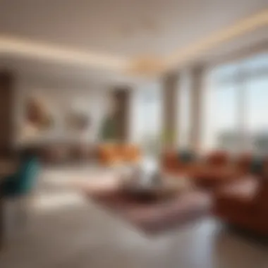 Interior view of a luxury apartment in Al Yousifi Tower