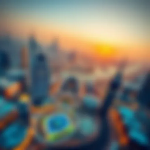 Aerial view of Burj Royale and its surroundings