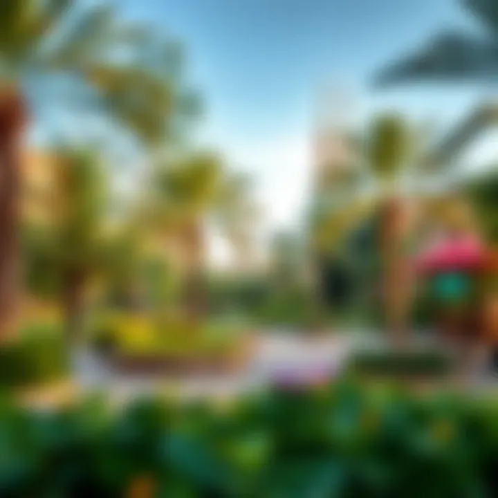 Community park in Carrefour Dip filled with greenery and recreational spaces