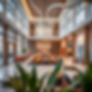 Interior Design of the Community Center Interior of the Damac Hills Community Center featuring contemporary design and inviting spaces for relaxation