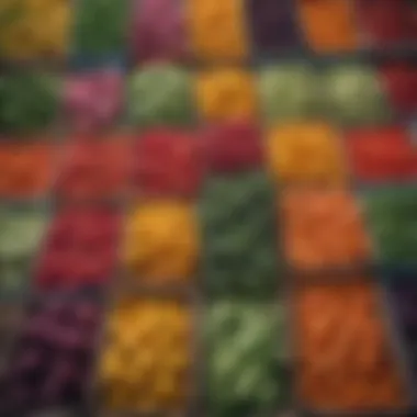 Colorful assortment of vegetables at Ras Al Khor market