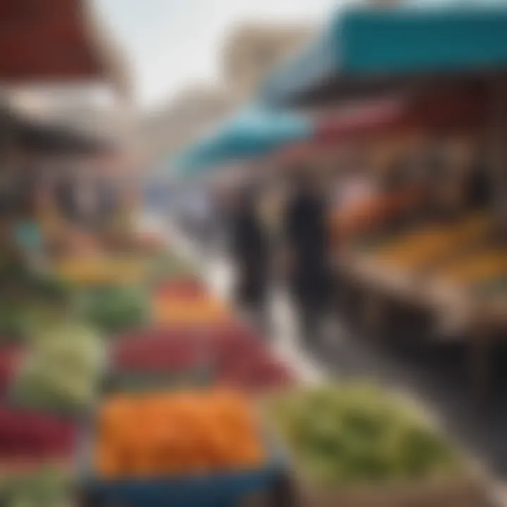 Community engagement during market day in Ras Al Khor