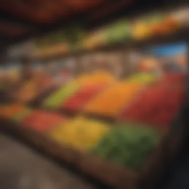 Fresh Fruits Showcase in Ras Al Khor Vibrant display of fresh fruits in Ras Al Khor market