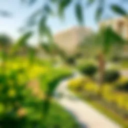 Lush green parks and modern architecture in the Greens neighborhood