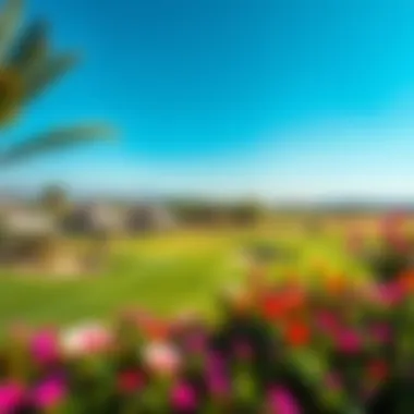 Stunning Landscape of Jumeirah Golf Breathtaking view of the lush Jumeirah Golf course with clear blue skies