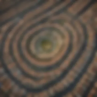 Aerial view of Jumeirah Village Circle showcasing the community layout