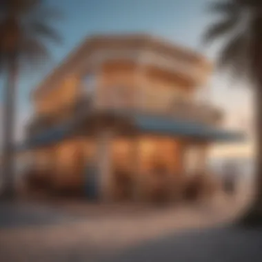 Local businesses along the beachfront promenade of La Plage Jumeirah