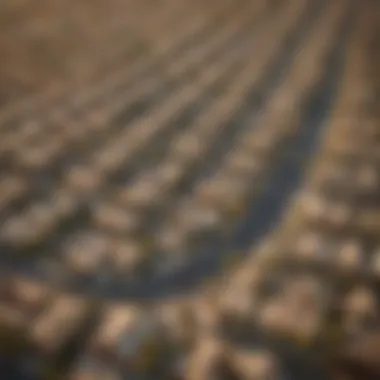 Aerial view of the Majan neighborhood showcasing its layout and greenery