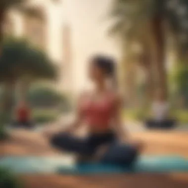 Yoga in Harmony with Nature Community members participating in yoga sessions at Mashriq Park
