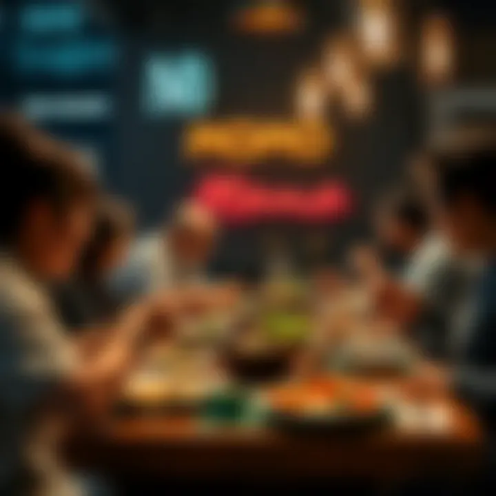 A cozy dining scene capturing the essence of community at Momo Restaurant.