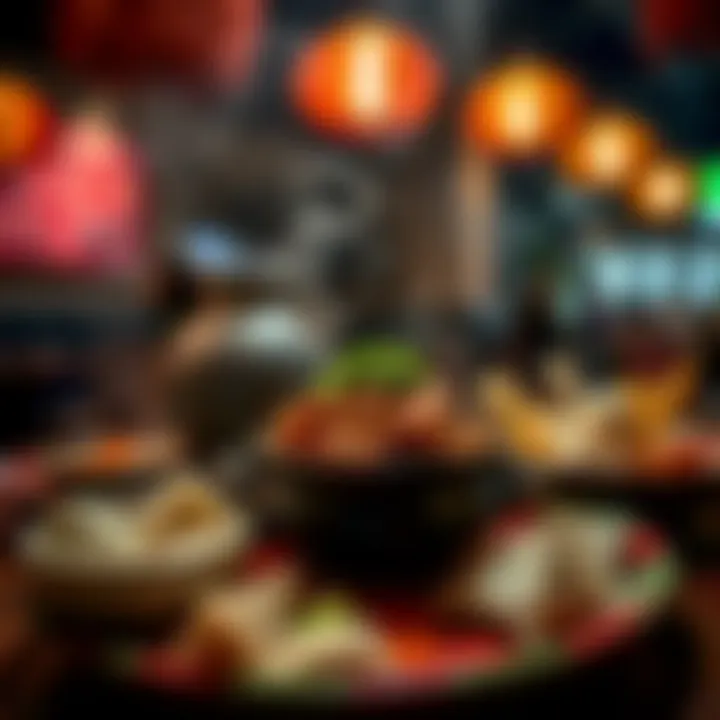 Artistic representation of traditional dishes reflecting cultural significance.