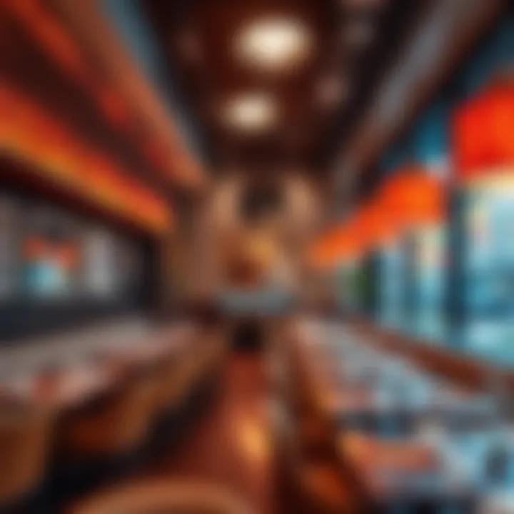 Elegant interior design showcasing the vibrant atmosphere of Momo Restaurant.