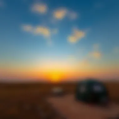 A picturesque sunset over Mushrif Park, highlighting the natural beauty of the area.
