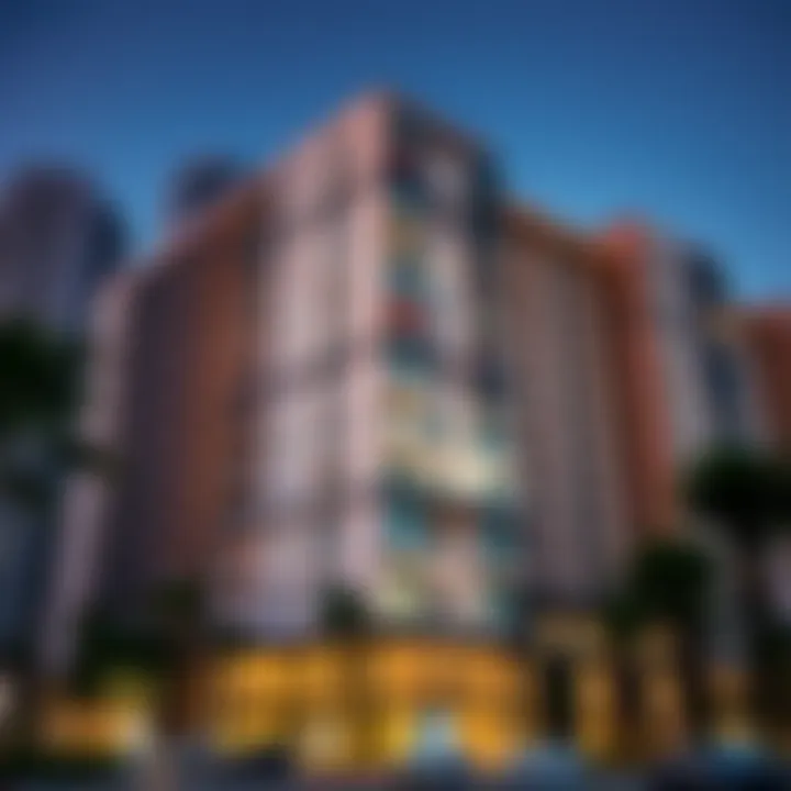 Modern apartment building in Dubai