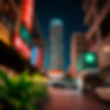 The vibrant surroundings of Remal Tower highlighting local amenities and lifestyle