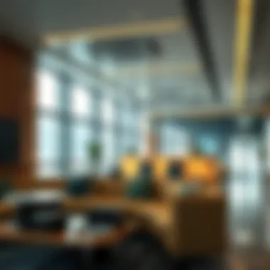 Interior of a modern office space showcasing innovative design