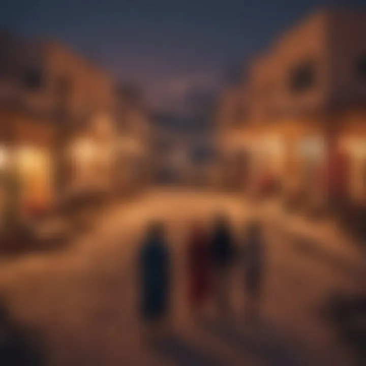 Vibrant community interactions in Mushrif Village