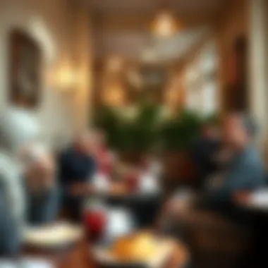 Community Vibes at Hamptons Café Guests enjoying coffee and pastries in a cozy corner