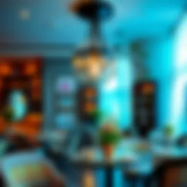 Elegant Ambiance of Hamptons Café Charming interior of Hamptons Café showcasing elegant décor