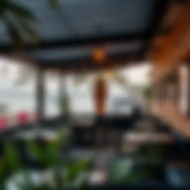 Serene Outdoor Experience at Hamptons Café Inviting outdoor seating area with a view of the serene surroundings