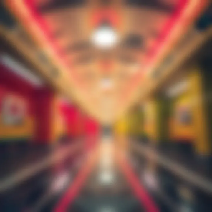 Interior design of Jafiliya Metro Station with vibrant colors and spacious layout