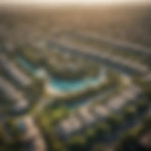 Aerial view of Jumeirah Park showcasing its lush greenery and modern villas