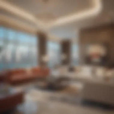 Interior design showcasing luxury apartment in Marina Heights