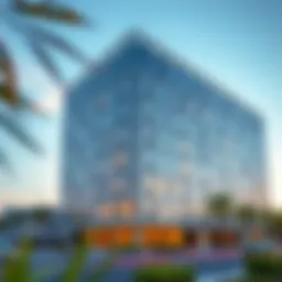 Exterior view of the Narcissus Building showcasing its modern architecture
