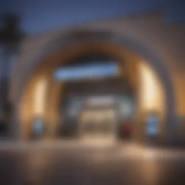 Entrance of the Metro Station at Dubai Silicon Oasis Dubai Silicon Oasis metro station entrance