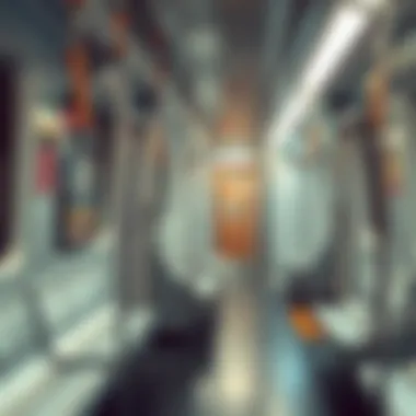 Interior Design of a Metro Train Interior of a modern metro train