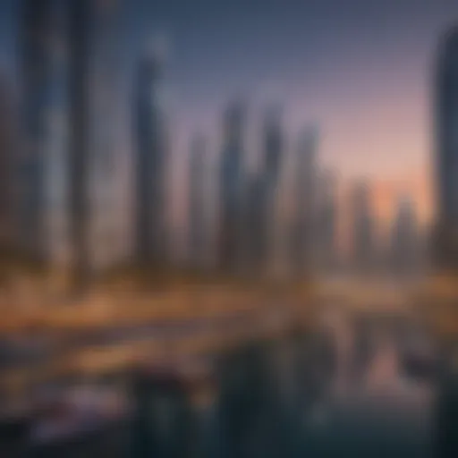 Stunning skyline of Dubai Marina showcasing luxury living