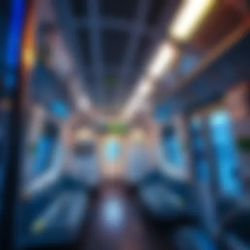 Dubai Metro train interior showcasing modern design