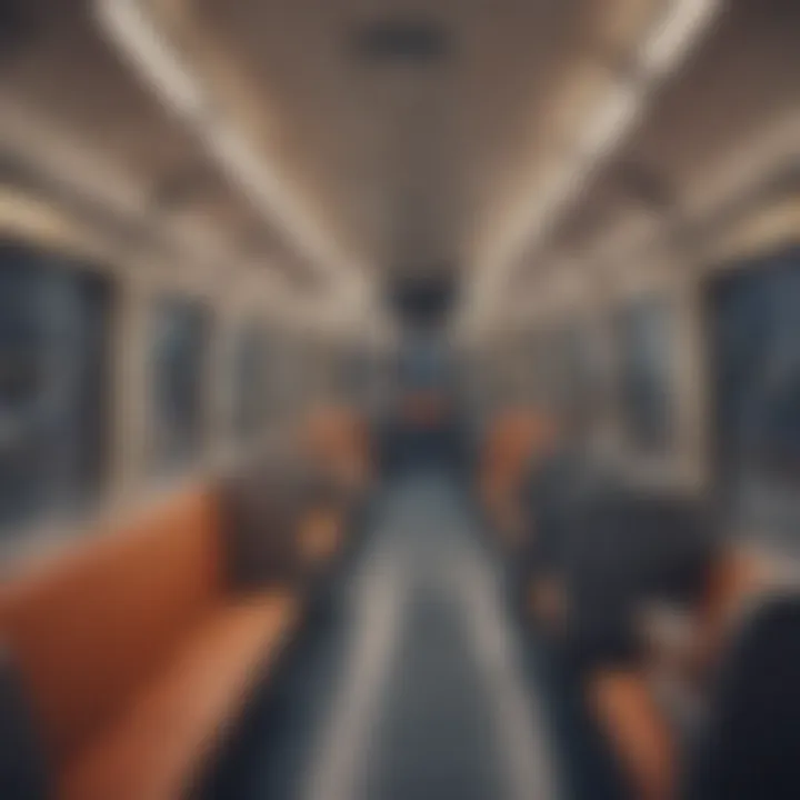 Interior of a Dubai Metro carriage