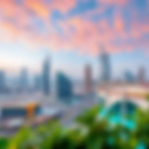 A panoramic view of Downtown Dubai showcasing modern architecture and vibrant lifestyle.