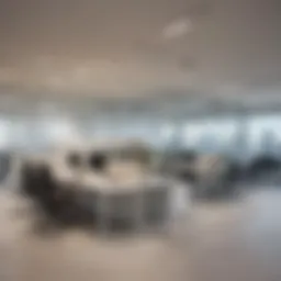 Modern office space with stylish partitions