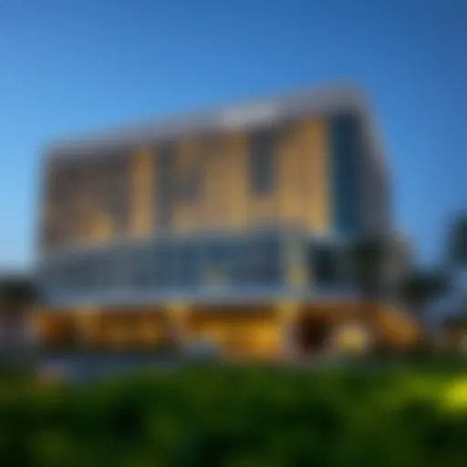 Exterior view of Rove Hotel Al Jafiliya showcasing modern architecture