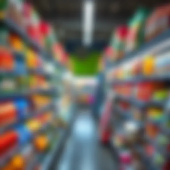 Aisles filled with diverse products at Samary, highlighting unique local offerings