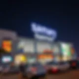 Exterior view of the Samary Supermarket showcasing its modern architecture