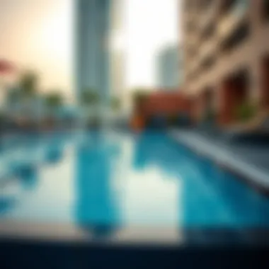 Amenities at Tiara Residence Amenities at Tiara Residence including swimming pool and fitness area